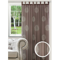 Firanka z patk NEBRASKA145/245cm czekolada/szary