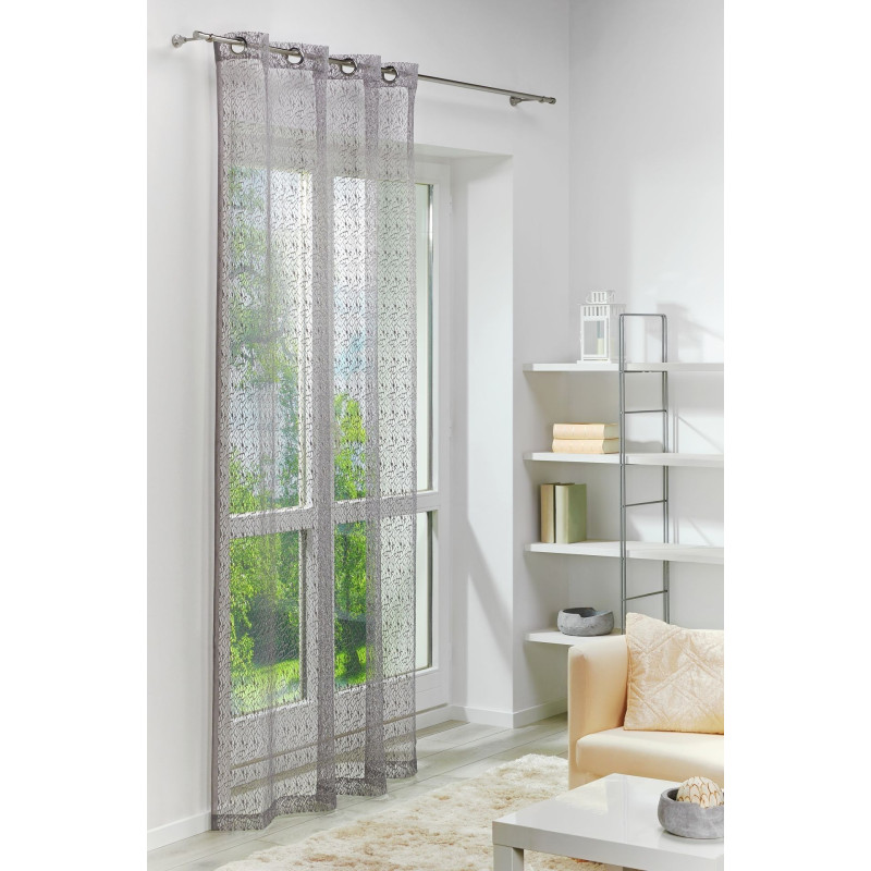 Firana z kółkami REDA 140x245 cm kol. szary