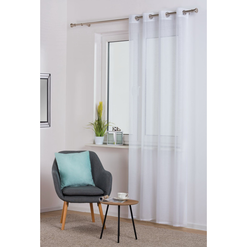 Firana z kółkami SOFIA 140x260 cm, kol. biały