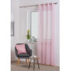 Firana z kółkami SOFIA 140x260 cm, kol pudrowy róż