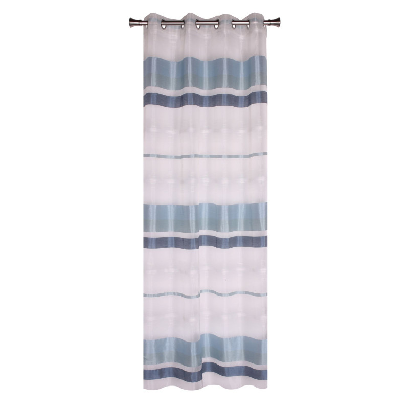 Firanka z kółkami TIRAS, 140x245 cm, kol.niebieski