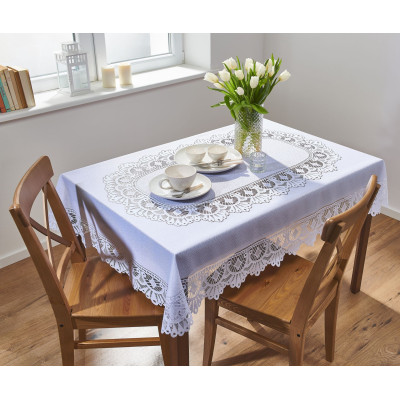 Obrus żakardowy RIGEL rozm 140x180 cm kol biały