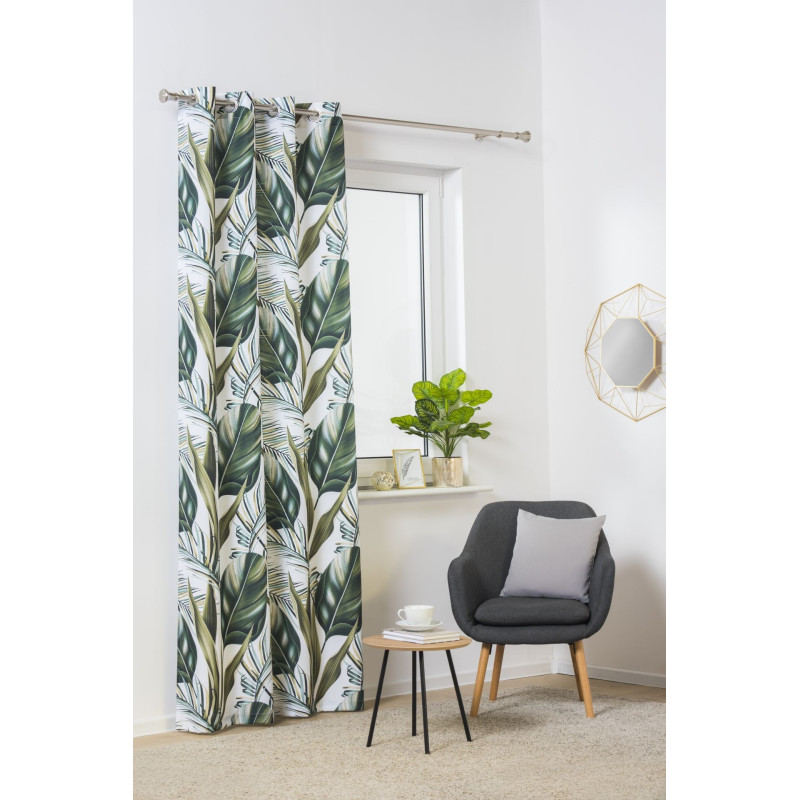 Zasłona z kółkami FIJI 140/260, kol. biały