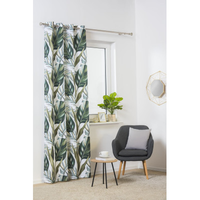 Zasłona z kółkami FIJI 140/260, kol. biały