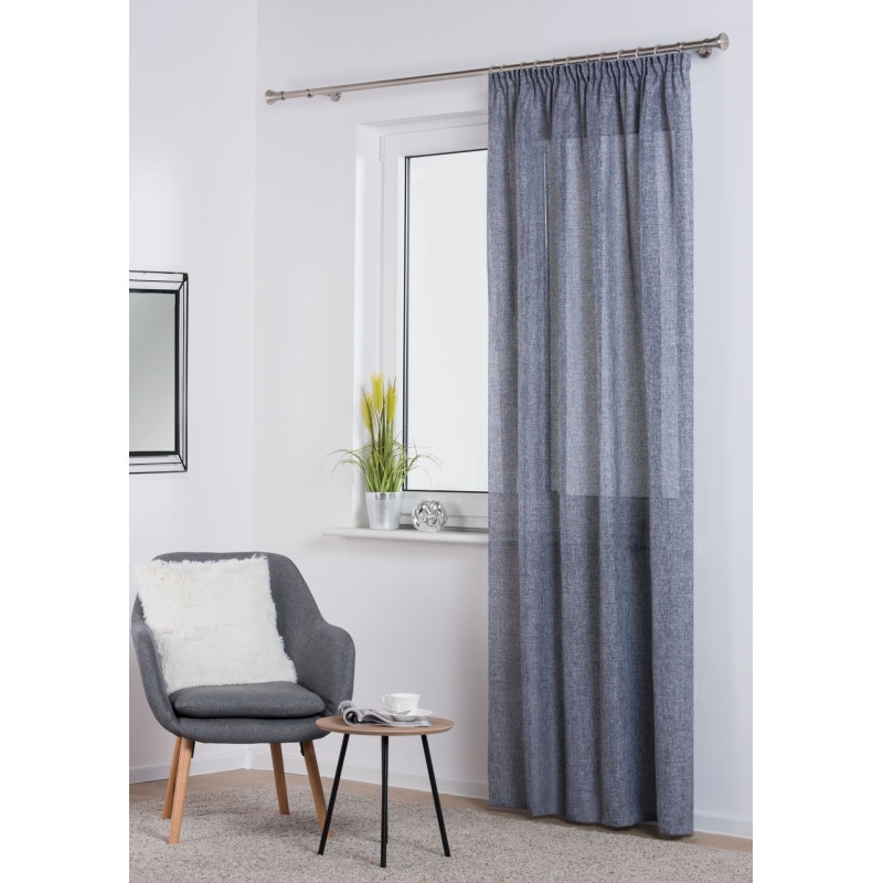 Zasłona FOCUS z taśmą 140/270 cm, kol. antracytowy