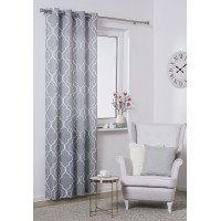 Zasłona z kółkami PALAIS 140x245 cm, kol. szary