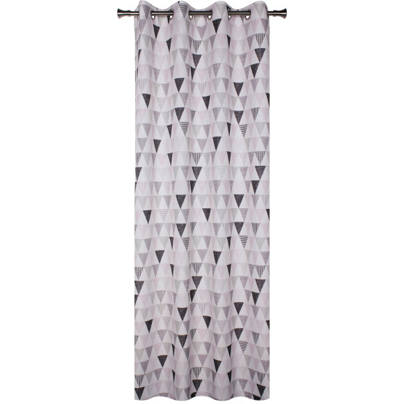 Zasł. z kółkami PICOS, 140x245cm, kol. pudrowy róż