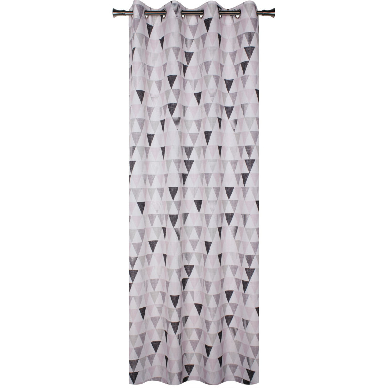 Zasł. z kółkami PICOS, 140x245cm, kol. pudrowy róż