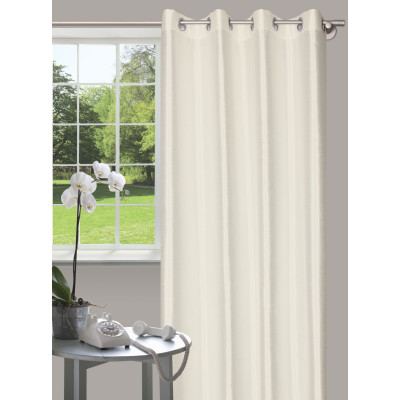 Zasłona z kółkami SILK 140x245cm, kol. kremowy