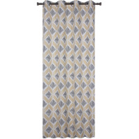 Zasł. z kółkami TIRETS 140x245 kol szary/musztarda