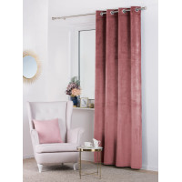 Zasłona z kółkami VELVET 140x260 cm, kol. wrzosowy