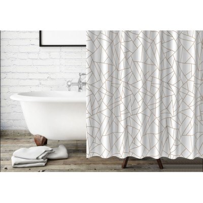 Zasłona prysznicowa BATHE 180x180cm,kol.złoty