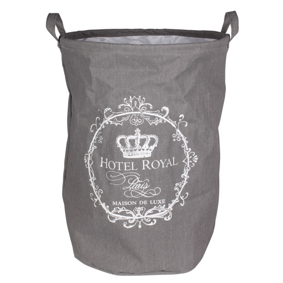 Kosz na bieliznę DELUXE, 38x38x54cm, kol. szary