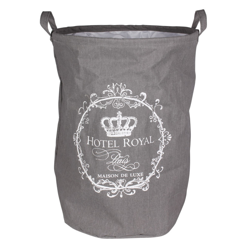 Kosz na bieliznę DELUXE, 38x38x54cm, kol. szary