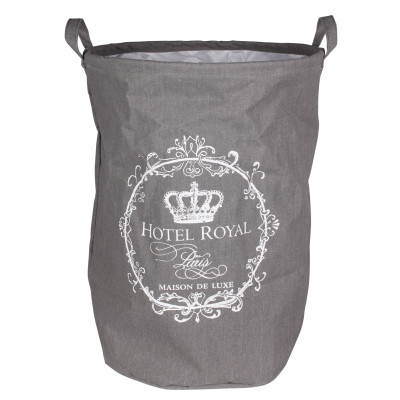 Kosz na bieliznę DELUXE, 38x38x54cm, kol. szary