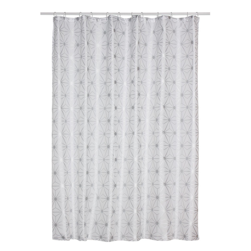 Zasłona prysznicowa DIAMO 180x180cm,kol.srebrny