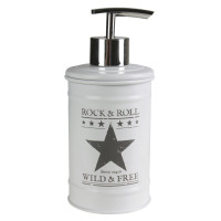 Dozownik ELVIS, śr.7,5cm, wys. 17cm, kol. biało-sz