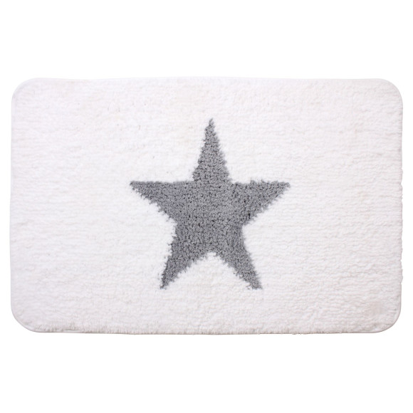 Mata łazienkowa ELVIS, 50x80 cm, kol. biało-szary