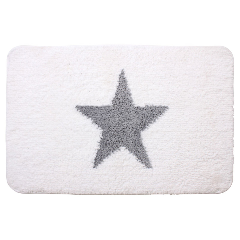 Mata łazienkowa ELVIS, 50x80 cm, kol. biało-szary