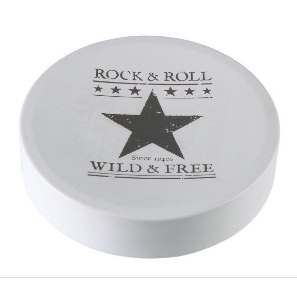 Mydelniczka ELVIS, 11x2,5cm, kol. biało-szary