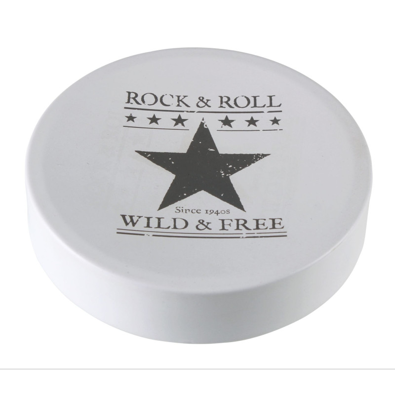 Mydelniczka ELVIS, 11x2,5cm, kol. biało-szary