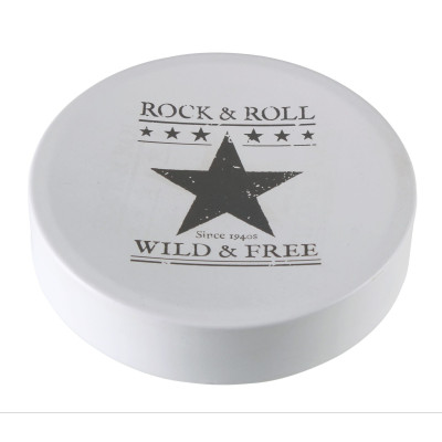 Mydelniczka ELVIS, 11x2,5cm, kol. biało-szary