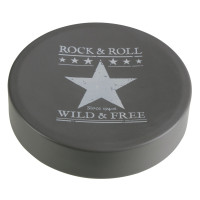 Mydelniczka ELVIS, 11x2,5cm, kol. szaro-biały