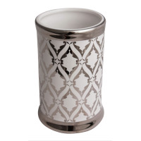 Kubek GLAZE, 7x7x10,5 cm, kol. srebrny