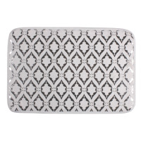 Mata łazienkowa GLAZE, 40x60 cm,kol.biało-srebrny