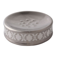 Mydelniczka GLAZE, 10x10x3 cm, kol. srebrny