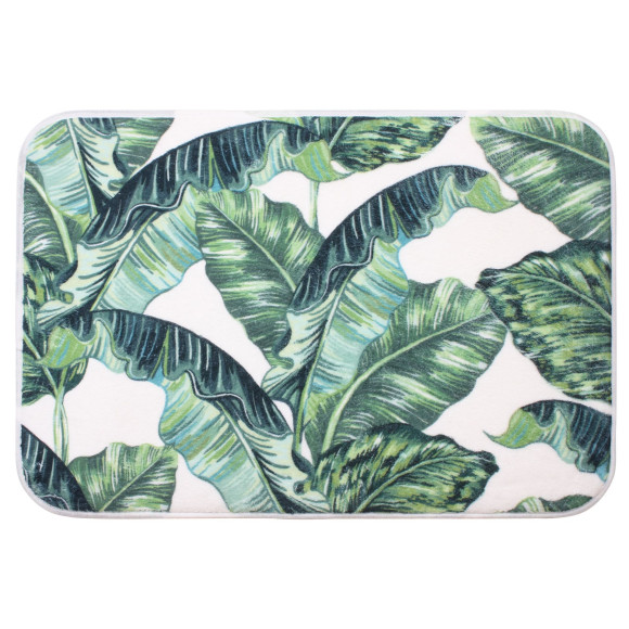 Mata łazienkowa MOHINGA, 40x60 cm, kol.zielono-bia