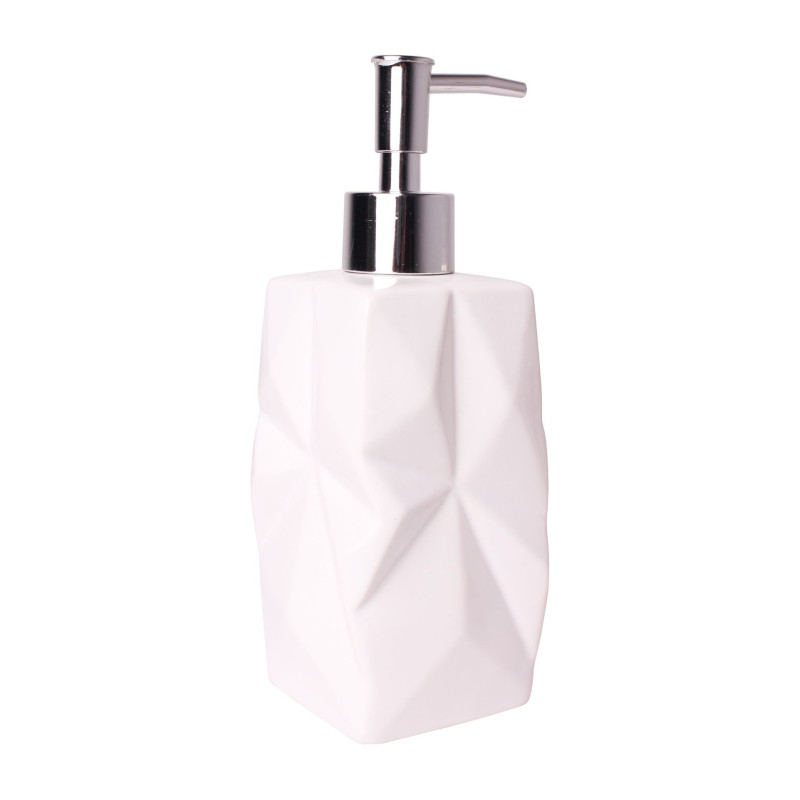 Dozownik ORIGAMI, 7x7x18 cm, kol.kremowy