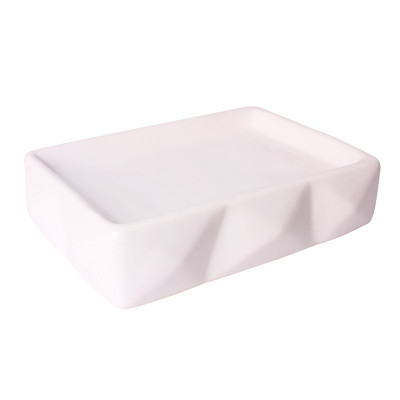 Mydelniczka ORIGAMI, 13,5x10x3 cm, kol. kremowy