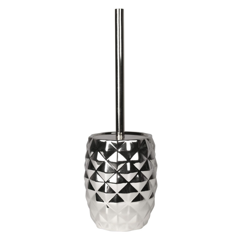 Szczotka do WC PINEAPPLE, 12x36 cm, kol. srebrny