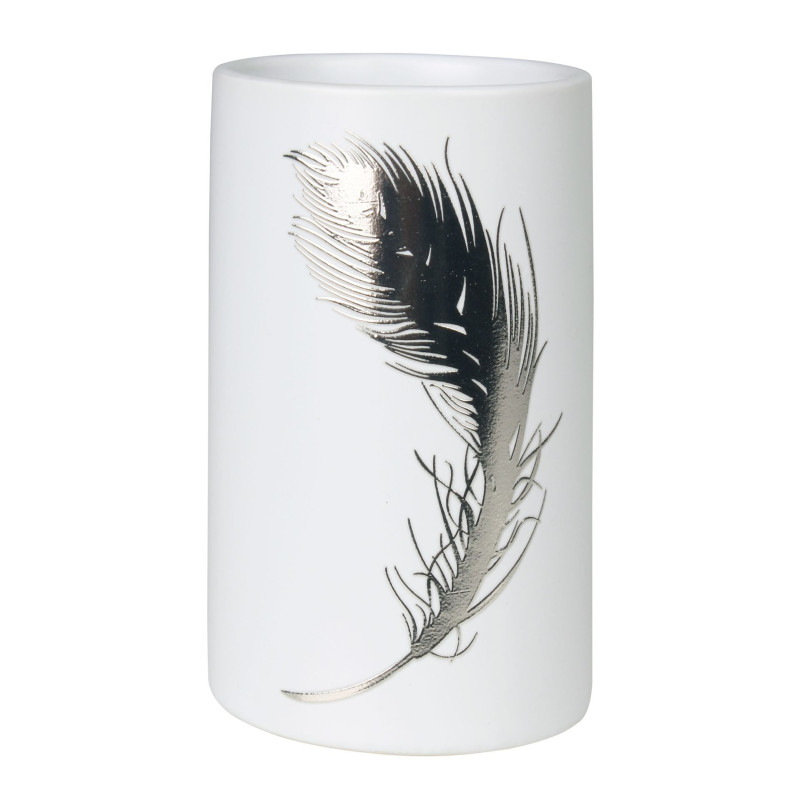 Kubek PIUME, 7x7x11,5 cm, kol. biały