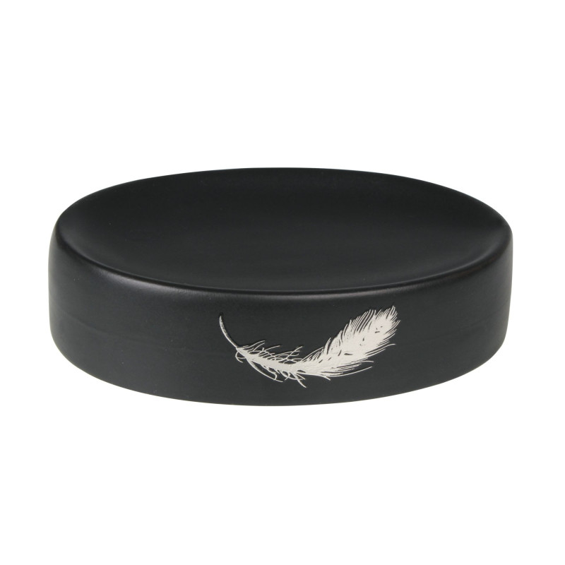 Mydelniczka PIUME, 13,5x10x3 cm, kol. czarny