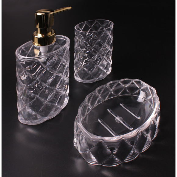 Mydelniczka RUSH, 14x9,5x3,5cm, przezroczyst