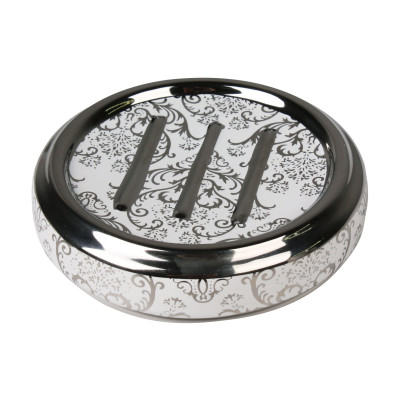 Mydelniczka VENEZIA, 12x12x3 cm, kol. srebrny