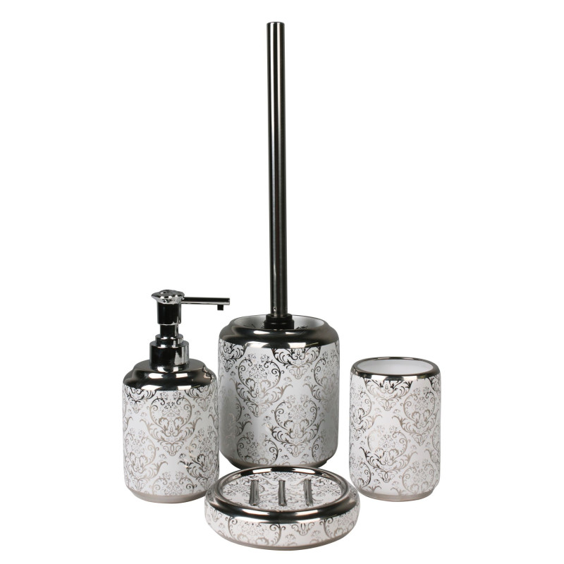 Mydelniczka VENEZIA, 12x12x3 cm, kol. srebrny