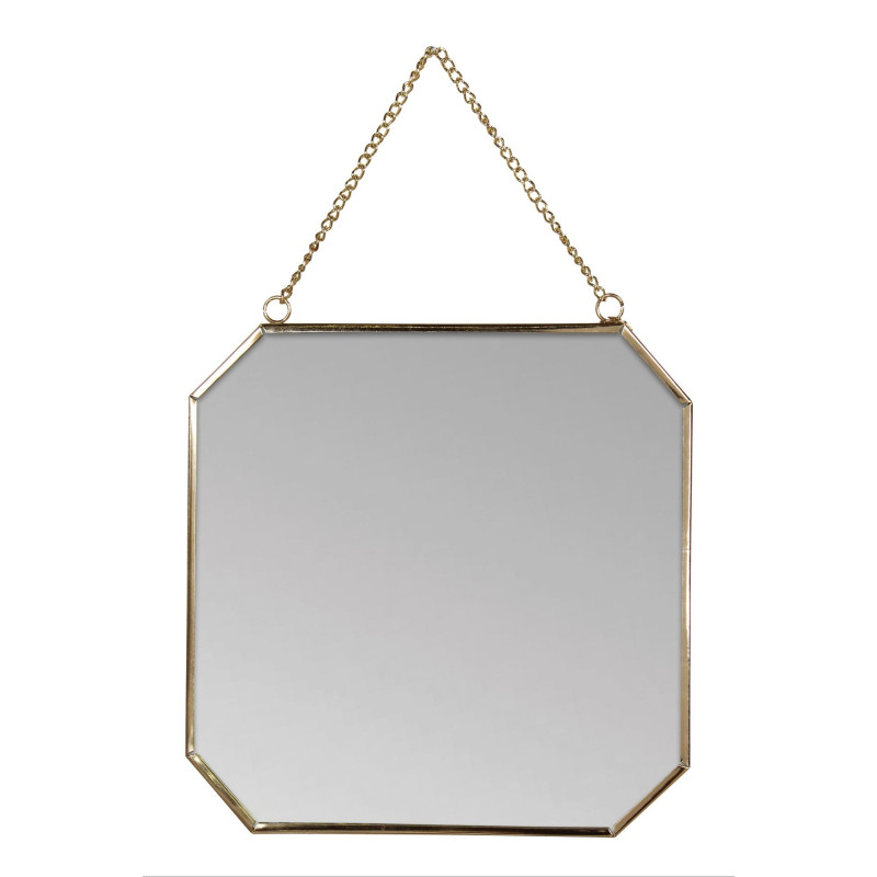 Lustro wiszące CURTIS, 20/20 cm, kol. złoty