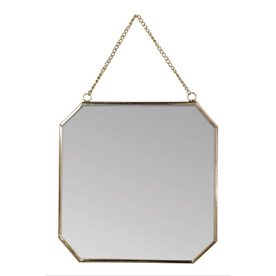 Lustro wiszące CURTIS, 20/20 cm, kol. złoty