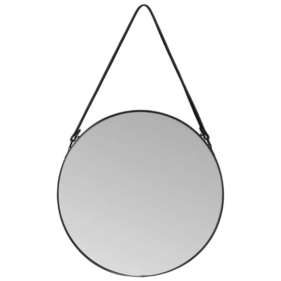 Lustro wiszące PERITO, śr.40 cm, kol. czarny