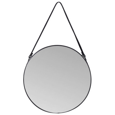 Lustro wiszące PERITO, śr.40 cm, kol. czarny