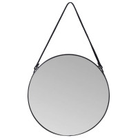 Lustro wiszące PERITO, śr.40 cm, kol. czarny