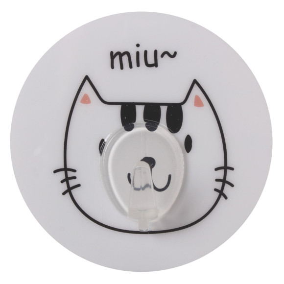 Wieszak pojedynczy MIU 8,5x8,5x2,5cm,k.biało-czar