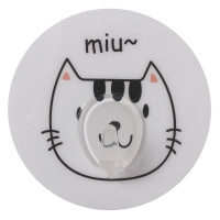 Wieszak pojedynczy MIU 8,5x8,5x2,5cm,k.biało-czar