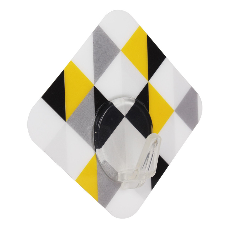 Wieszak pojedynczy TRIANGLE 6x6x2,5cm, czarno-żół