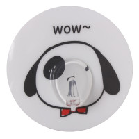 Wieszak pojedynczy WOW 8,5x8,5x2,5cm, kol.biało-cz