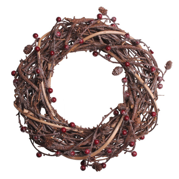 Sztuczny WIENIEC JARZĘBINA, średn 33 cm