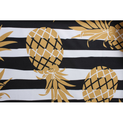 Tk. drukowana MELBA szer160 cm kol czarno-złoty